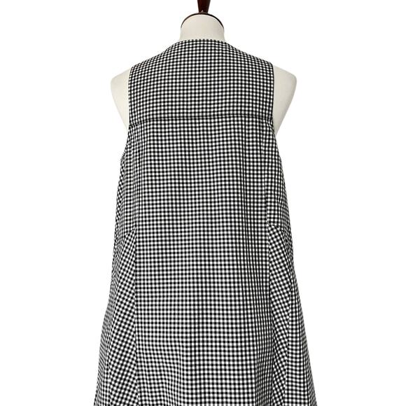 Michael Kors Collection Black & White Sleeveless Checkered Midi Dress Size 10 - Picture 6 of 9